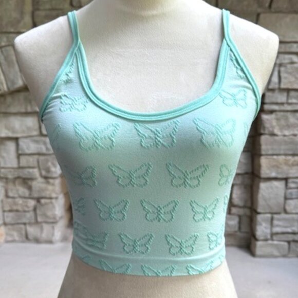 NWT Urban Outfitter Teal/Mint Butterfly Bra - Picture 1 of 7